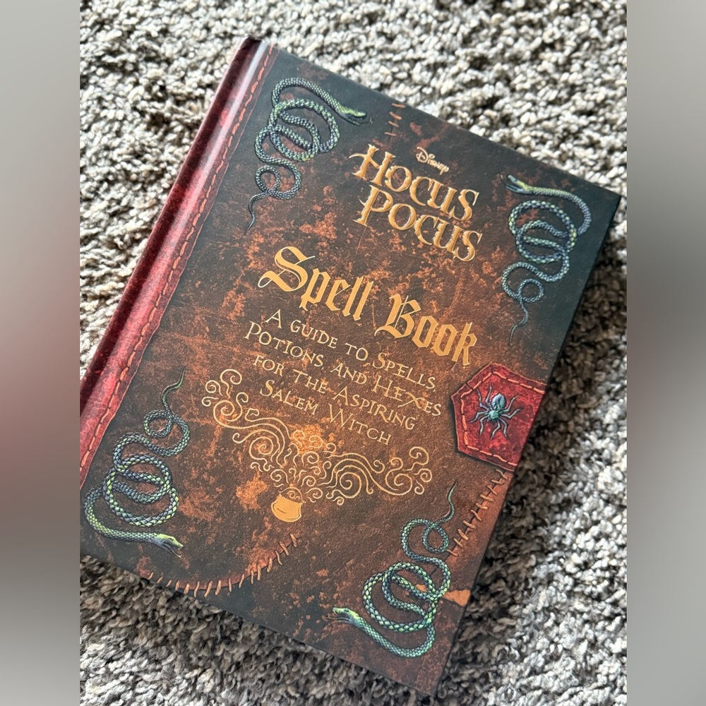 Disney Hocus Pocus Spell Book with Red and Green Accents